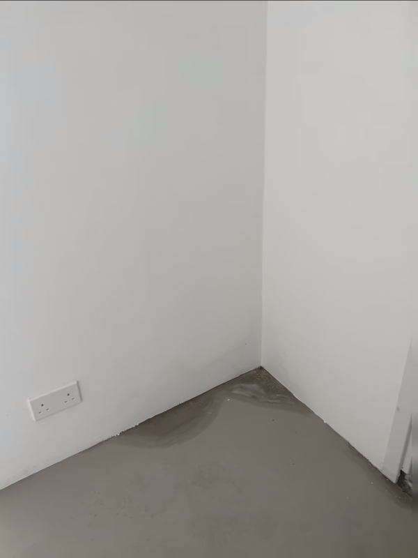 新公屋未裝修已出事？樓主收樓後才發現牆身漏水。圖片來源：小紅書