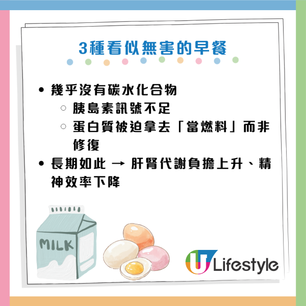早餐禁忌｜牛奶配雞蛋原來好傷身？醫生揭3大「假健康」食法：長期咁食恐生膽石/影響肝腎代謝