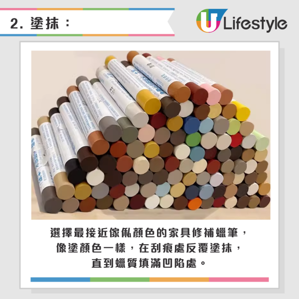 $3「蠟筆」快速修補傢俬！網民實測刮花唔使換：地板/桌椅凹陷秒消失