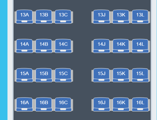 圖片來源: SeatMaps 圖片來源: SeatMaps