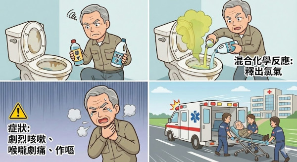 大掃除混用2種清潔劑險死！60歲翁吸「化武毒氣」肺積水　醫生揭3大致命組合