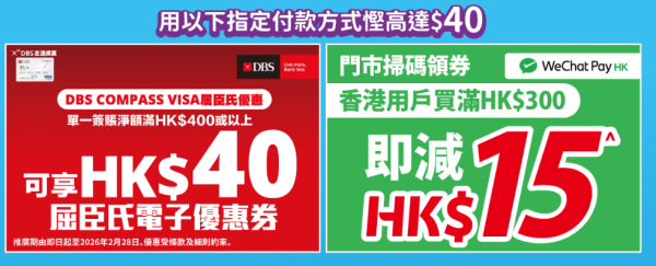 超市優惠｜百佳/惠康/萬寧/屈臣氏全場88折！周末限定 加碼派$200優惠券 附4間超市掃貨攻略