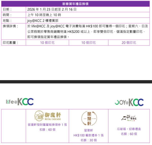 life@KCC「金馬團圓過肥年」（相片由主辦單位提供）