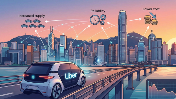 香港成亞洲首站！Uber 無人的士　料2026年內殺到