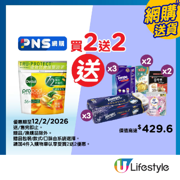 百佳/惠康2大連鎖超市各派逾$434贈品! 買洗衣珠送生活用品/清潔用品/Tempo