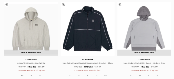 Converse新年開倉低至35折！最後2日！$198起買經典滑板鞋/厚底鞋/高筒鞋！