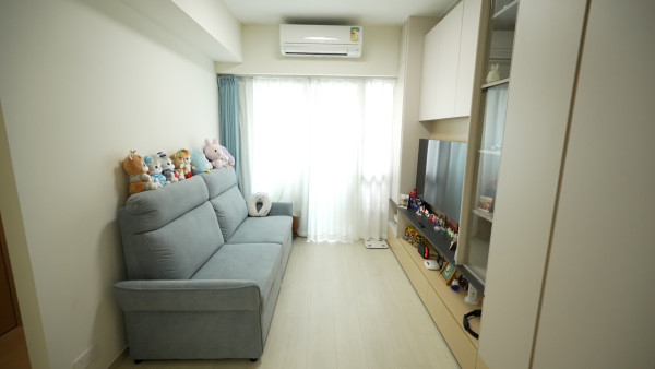 619呎堅尼地城海景3房 用傢俬/石膏板間房超慳位！玻璃摺窗/掩門打造半開放式廚房