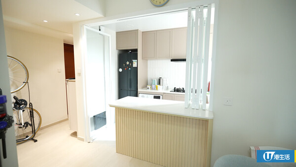 619呎堅尼地城海景3房 用傢俬/石膏板間房超慳位！玻璃摺窗/掩門打造半開放式廚房