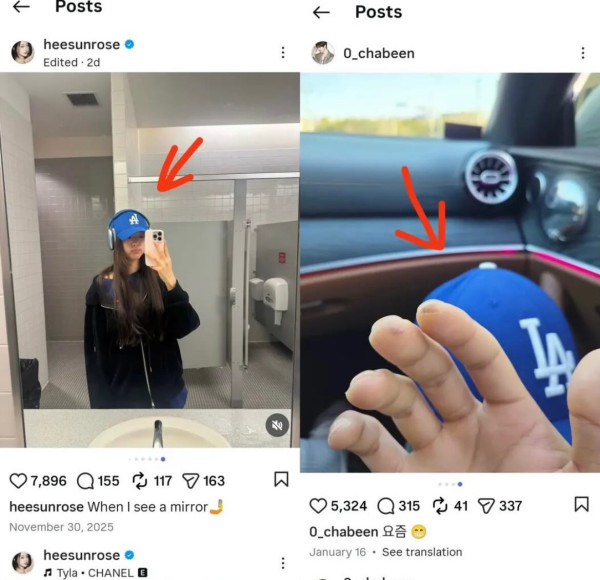 圖片來源：Threads@newmoon_211, IG@heesunrose, IG@0_chabeen