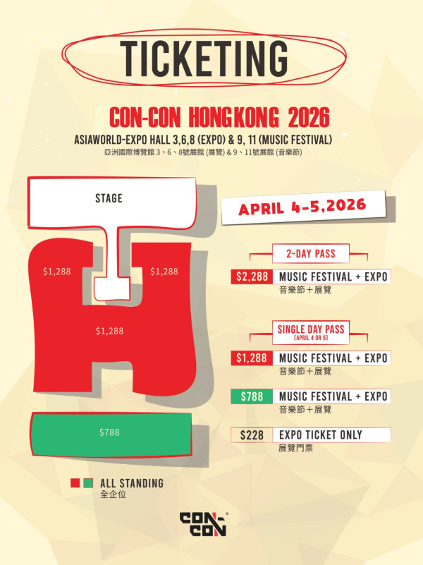 CON-CON HONG KONG 2026｜全港最強IP盛事4月亞博舉行！活動詳情/日期/時間/地點/票價一覽
