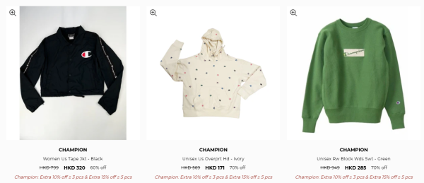 Champion開倉優惠劈價低至3折！倒數3日最平$90入手！精選多款男女裝折上折