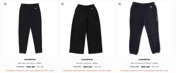 Champion開倉優惠劈價低至3折!倒數3日最平$90入手!精選多款男女裝折上折