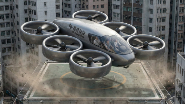 真．飛碟現身？中國「空中的士」新春亮相　3 秒垂直起飛兼飛行 20 分鐘！