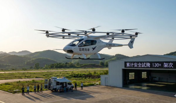 真．飛碟現身？中國「空中的士」新春亮相　3 秒垂直起飛兼飛行 20 分鐘！