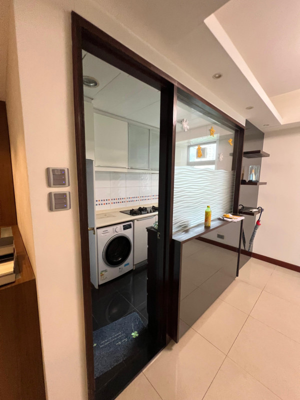 619呎堅尼地城海景3房 用傢俬/石膏板間房超慳位！玻璃摺窗/掩門打造半開放式廚房