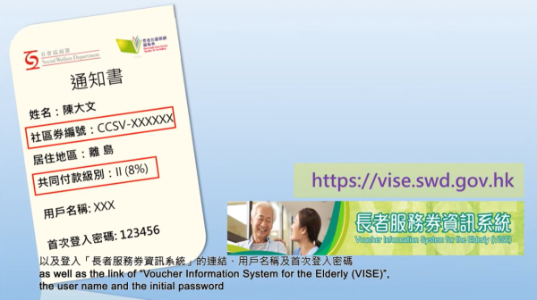 如何申請及使用長者社區照顧服務券（圖片來源︰YouTube@社會福利署 Social Welfare Department）