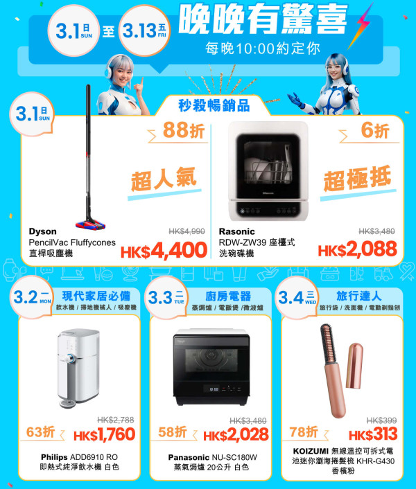 友和優惠｜一連12日家電激減至$13起！周年慶5大優惠 最多慳$5,366！Apple/Dyson/Panasonic大劈價