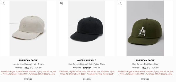 American Eagle開倉低至4折！最後3日 $114起入手上衣/短褲/牛仔褲/Cap帽