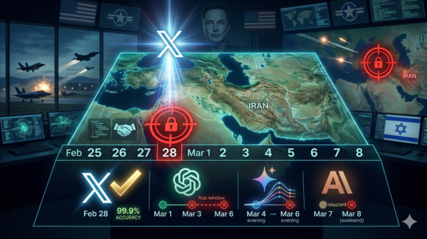AI 神預言？精準預測 2 月 28 日美以襲伊朗！外媒實測四大 AI 模型預測戰爭時間