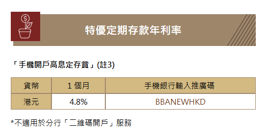 港元定存｜6大超高息港元定存高達25厘！中銀都有4.8厘 超低門檻 $10,000起存！