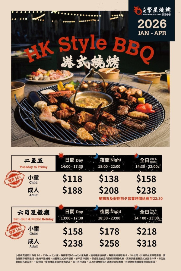 任食燒烤場推介︱香港逾10大BBQ好去處 大欖/白石燒烤場任食$148起！一爐兩用/海景獨立屋/全自動旋轉串燒