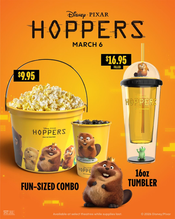 美國戲院推Pixar新作《狸想奇兵》周邊！超可愛King George/Tom爆谷桶、立體角色隨身杯必收藏 