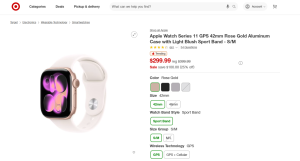 Apple Watch 劈價 75 折！Series 11 驚現歷史新低價？【點擊連結即買】