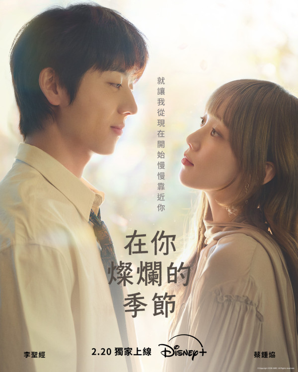 在你燦爛的季節線上看｜Disney+更新時間！李聖經再組長腿CP 聯手男神蔡鍾㶸奪收視冠軍