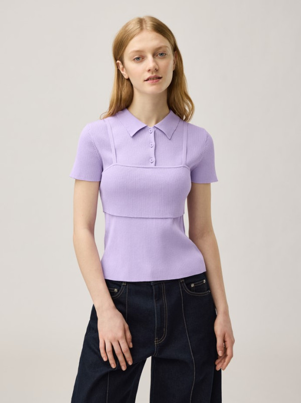 2 Piece Ribbed Knitted Polo Shirt/S by rokh  HK$199 / Balloon Pants by rokh HK$249