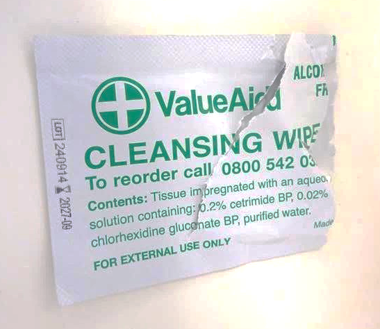 有毒濕紙巾名單︰ValueAid Alcohol Free Cleansing Wipes（圖片來源︰UKHSA）