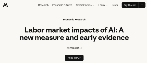 Anthropic最新報告引恐慌!10大最快被AI取代行業排名!30%行業最安全不受影響?