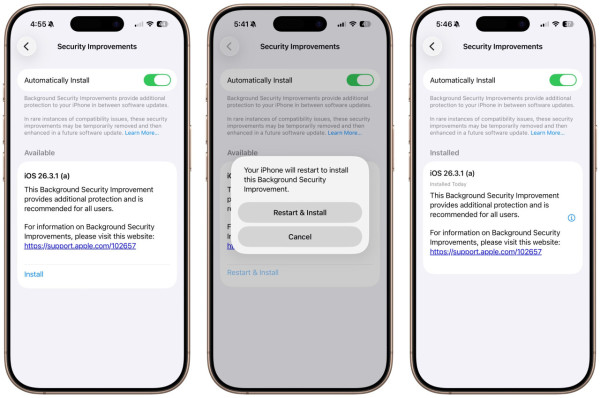 Apple急推iOS 26.3.1(a) 修補重大漏洞 唔使撳Link都可以偷你個資？iPhone、iPad、MacBook都有份