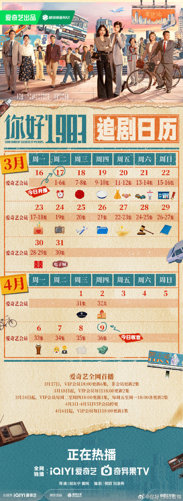 你好1983陸劇線上看｜周也穿越回到18歲劇情介紹！追劇日曆/集數更新/演員陣容