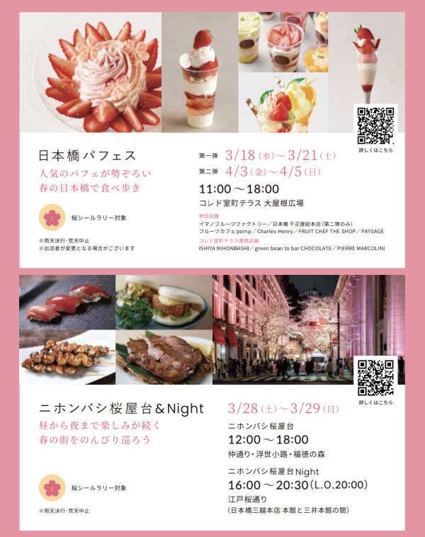 SAKURA FES NIHONBASHI 2026(圖片來源:nihonbashi-sakurafes.art) 東京櫻花祭2026|東京賞櫻勝地8大推介!日本橋櫻花限定甜點、小金井1400棵櫻花盛放