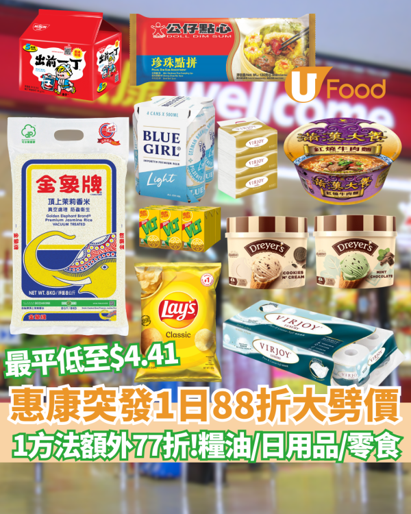 惠康優惠「虎虎生惠」突發88折大劈價！1方法額外77折／最平低至$4.41 即睇優惠日期!