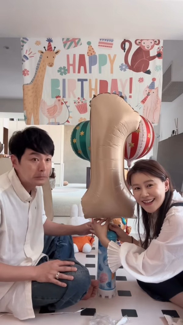 黃翠如蕭正楠仔仔1歲生日會極搶鏡！正面樣似足媽咪！爬勻全屋千尺豪宅巨廳