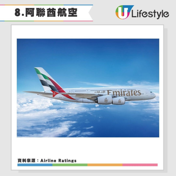 來源：Airline Ratings