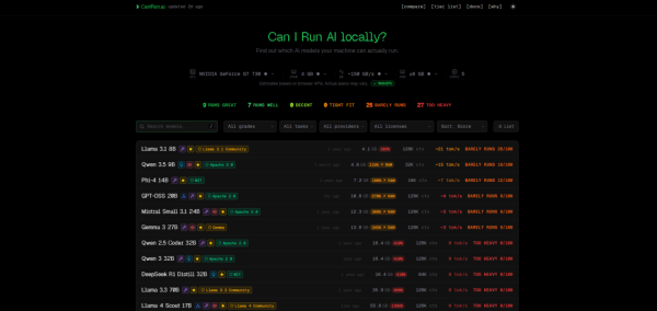 你部機跑唔跑得郁 AI？網頁免下載一撳即知　仲會推薦你用邊個模型【附網站連結】