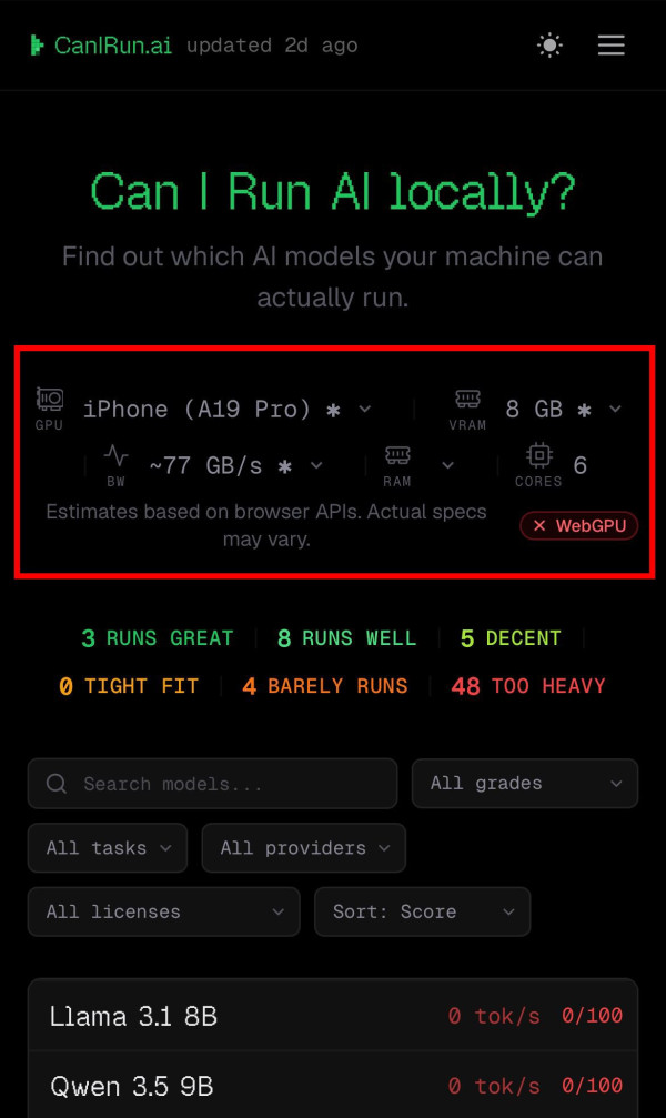 你部機跑唔跑得郁 AI？網頁免下載一撳即知　仲會推薦你用邊個模型【附網站連結】