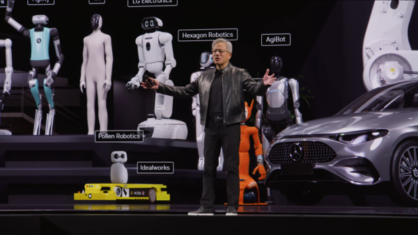 迪士尼AI機械人首次亮相《魔雪奇緣》小白現身GTC大會。圖片來源：NVIDIA