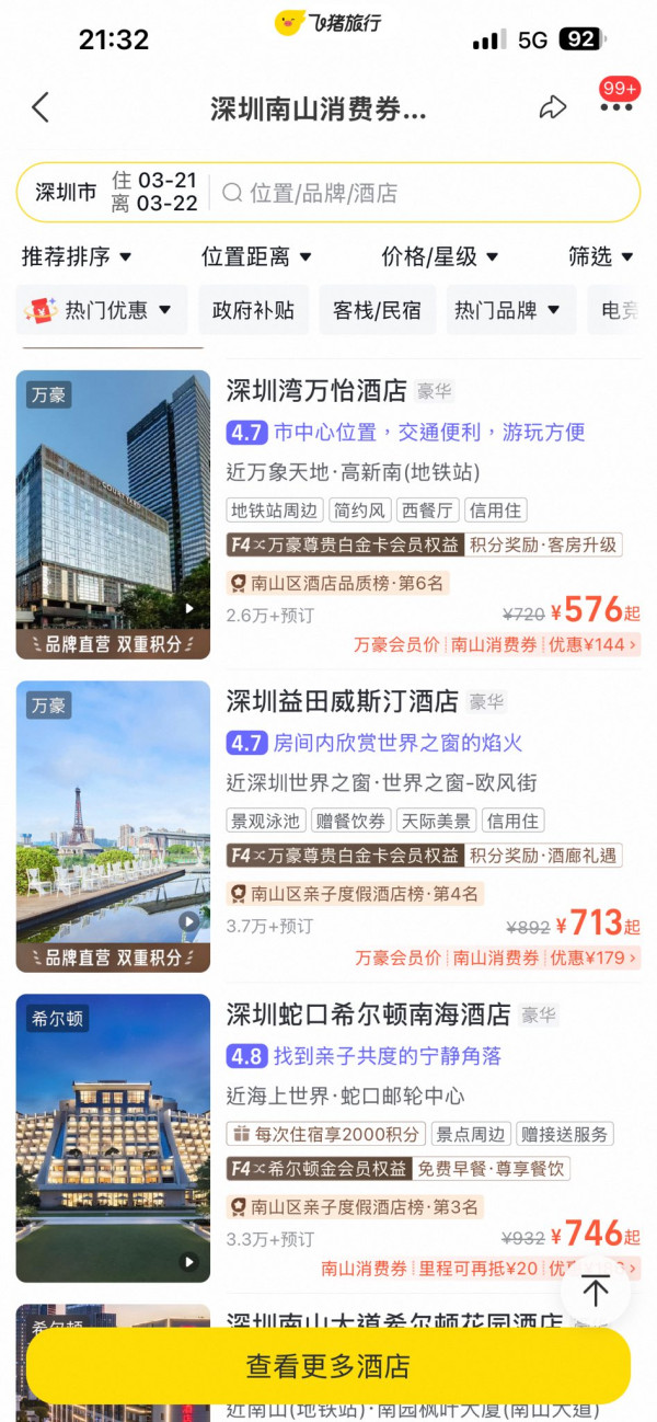 港人北上住宿補貼2026！深圳酒店激減¥500 政府大派錢 附搶券教學+日期