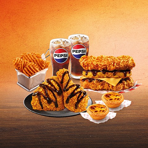 KFC極邪惡「雙層巴辣雞腿軍艦」霸氣回歸 啖啖肉配煙燻燒烤醬 (附APP激抵優惠)