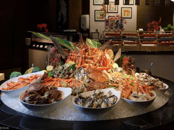 海洋公園萬豪酒店自助餐買1送1!3.5小時任食龍蝦/避風塘炒蟹/鹹蛋黃炒蝦!免費參加燙布鎖匙扣工作坊