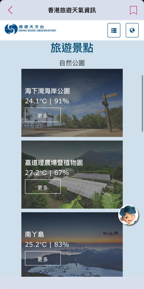 天文台App 4大隱藏功能全公開!實時景點照片+精準預測每小時天氣 下半年加碼泰韓天氣預報!
