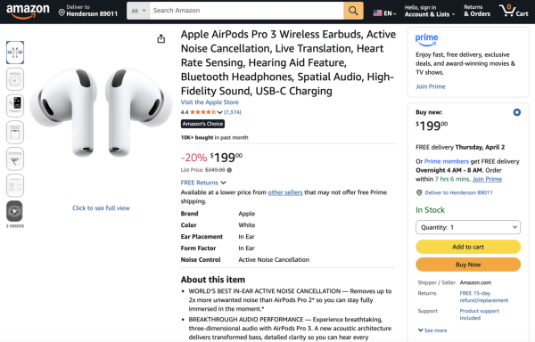 2026春季優惠｜AirPods Pro 3 達歷史新低價 Apple 最勁入耳式耳機 HK$ 1,5XX 有交易