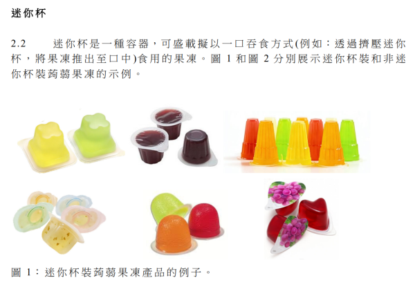 蒟蒻果凍的規管（圖片來源︰食環署）