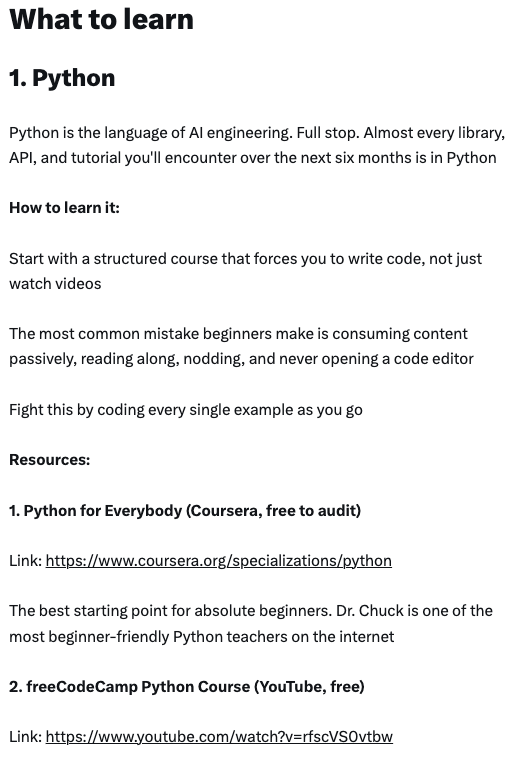 AI神人教從零開始 只需6個月極速轉行做工程師（截圖：X）