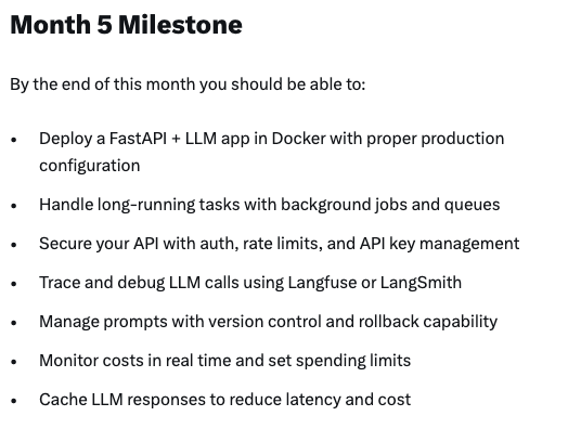 AI速成班｜第 5 個月：學習部署產品與維持其穩定性（截圖：X）