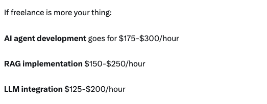 AI工程師入行薪酬曝光（截圖：X）