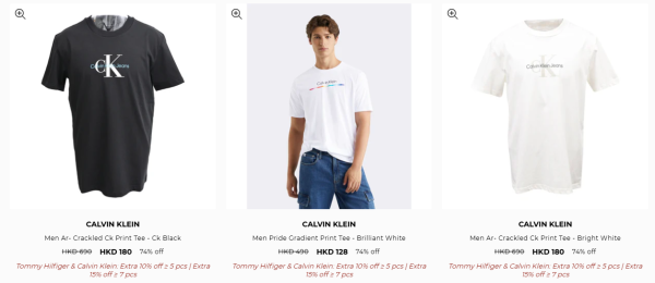 開倉優惠 | Calvin Klein開倉低至25折！男女裝/人氣內衣褲/休閒鞋$95起